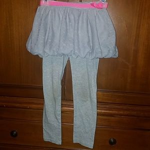 Grey bubble skirt with attached leggings